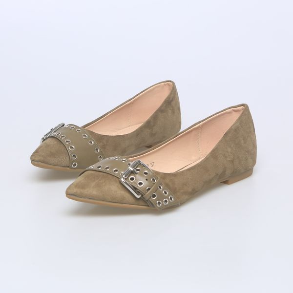 Ballerine – Daim –VERT -REF0290