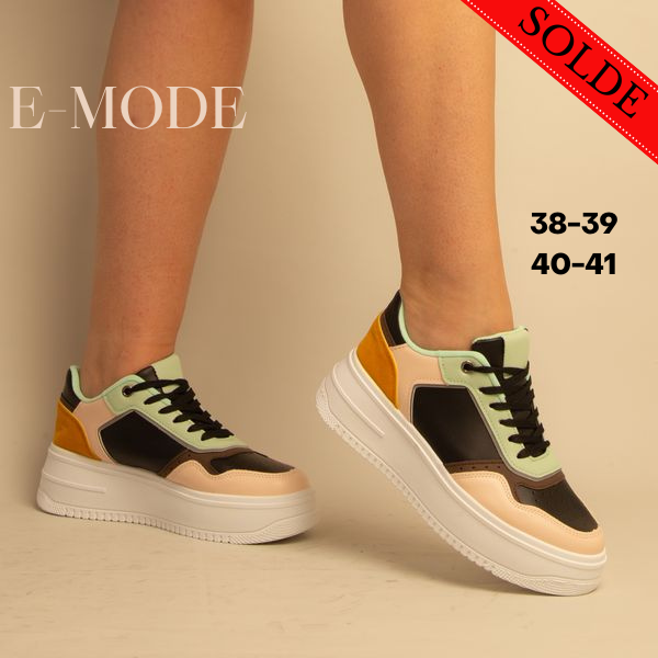 Basket-Simili Cuir-multicolore - REF-0536