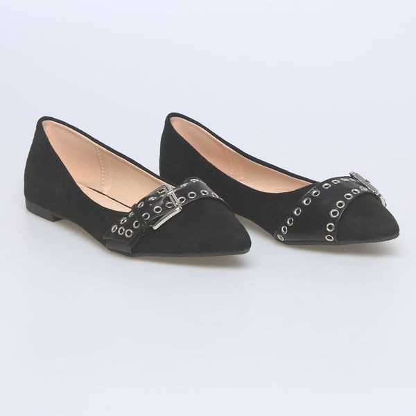 Ballerine – Daim –Noir-REF0288