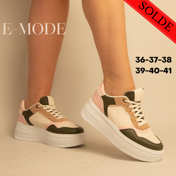 Basket-Simili Cuir-multicolore - REF-0537