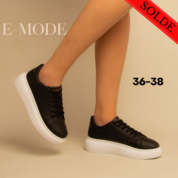 Basket over seize-Simili Cuir-Noir- REF-0526